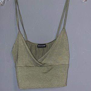 “Pretty little thing” green cami